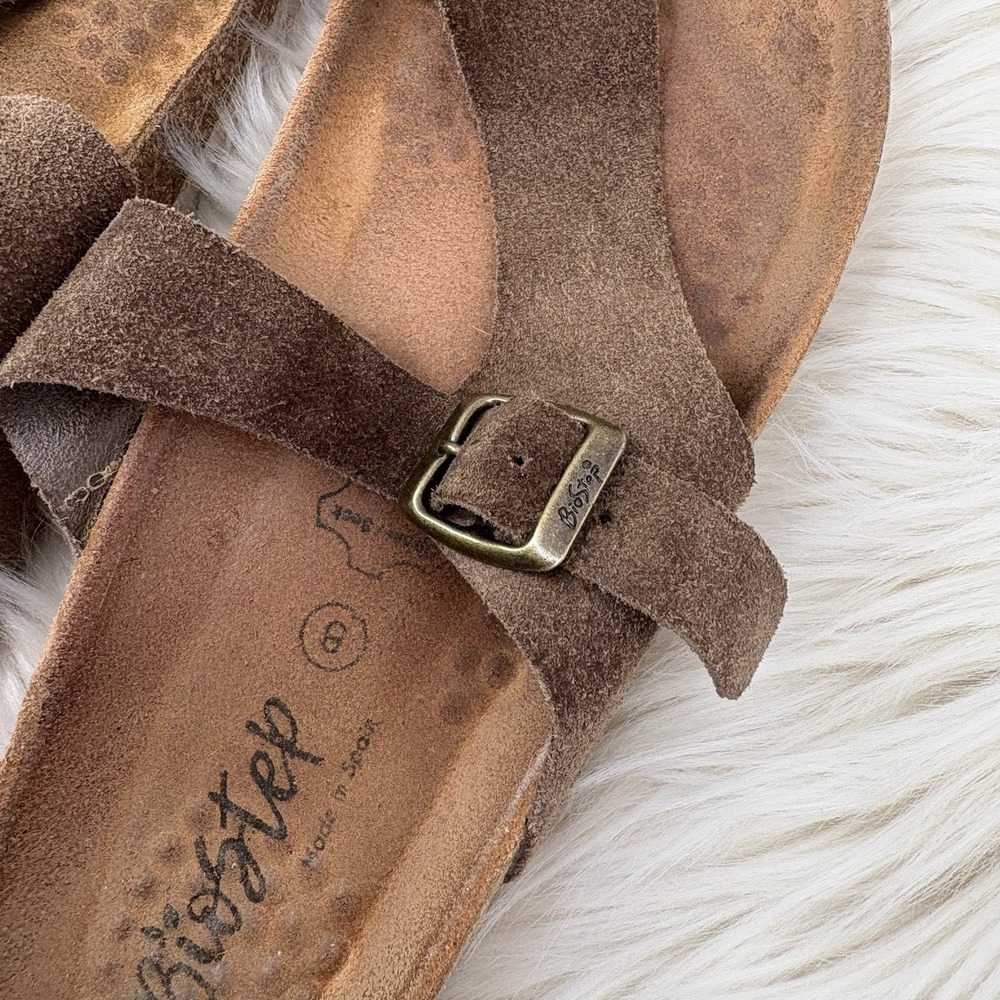Biostep Cork Footbed Sandals Suede Strap‎ Adjustable Buckle Size 8 - Picture 2 of 7